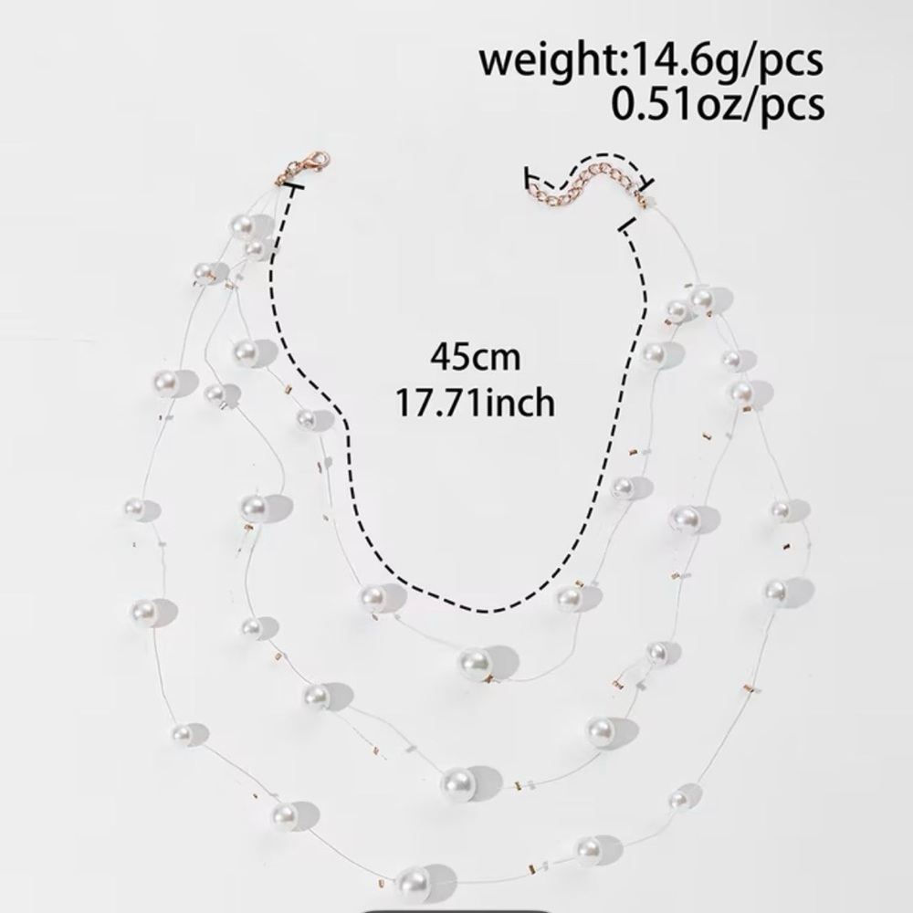 Floating Pearl Necklace - Picture 4 of 4